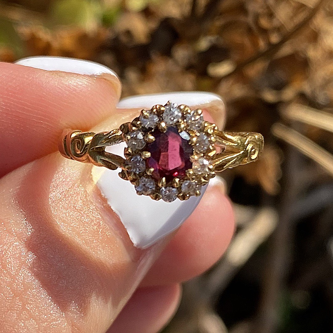 Vintage 10K Yellow Gold Ruby Ring Belcher Setting Size 5.75 Circa 1940 -  Colonial Trading Company
