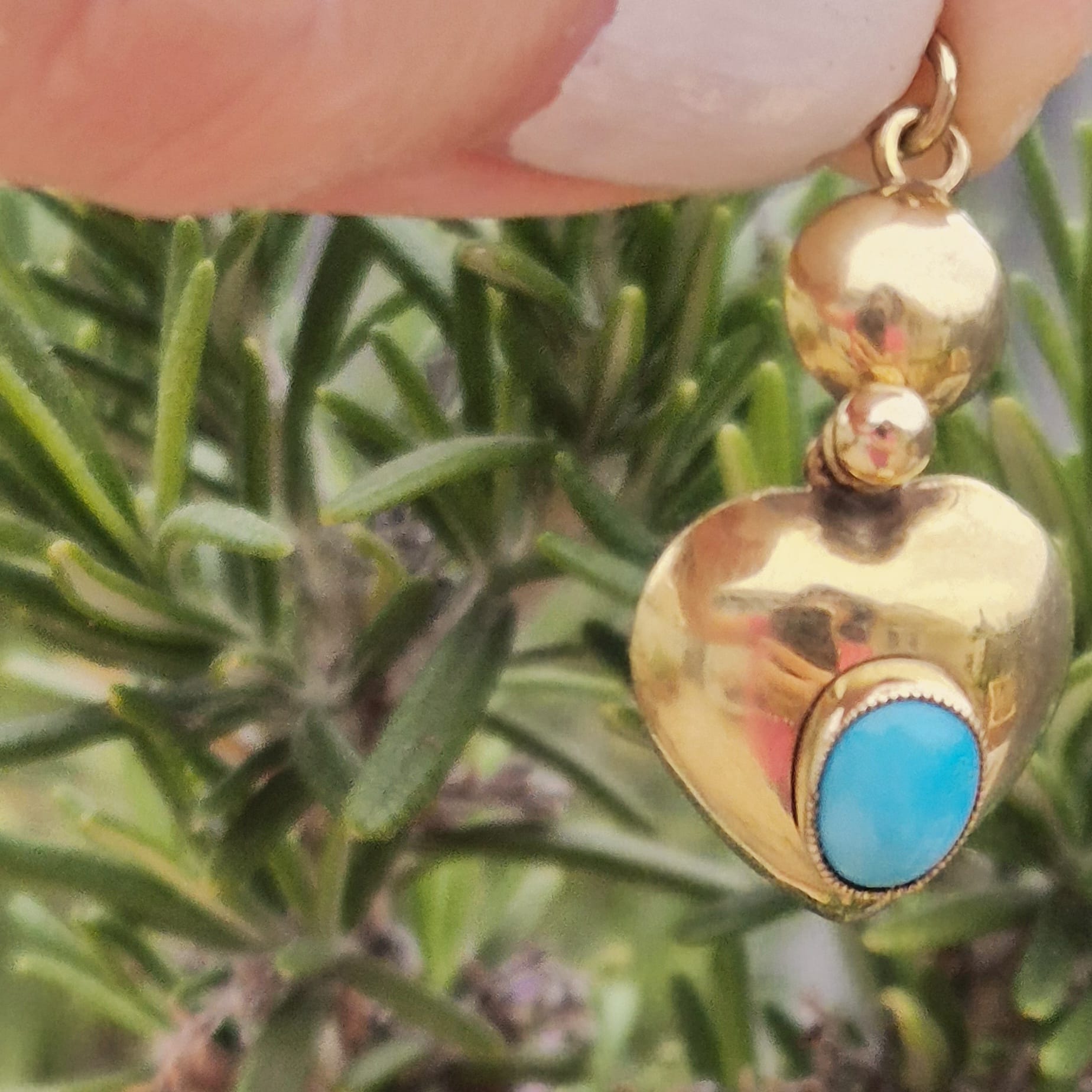 לב טורקיז זהב עתיק – תמונה 3