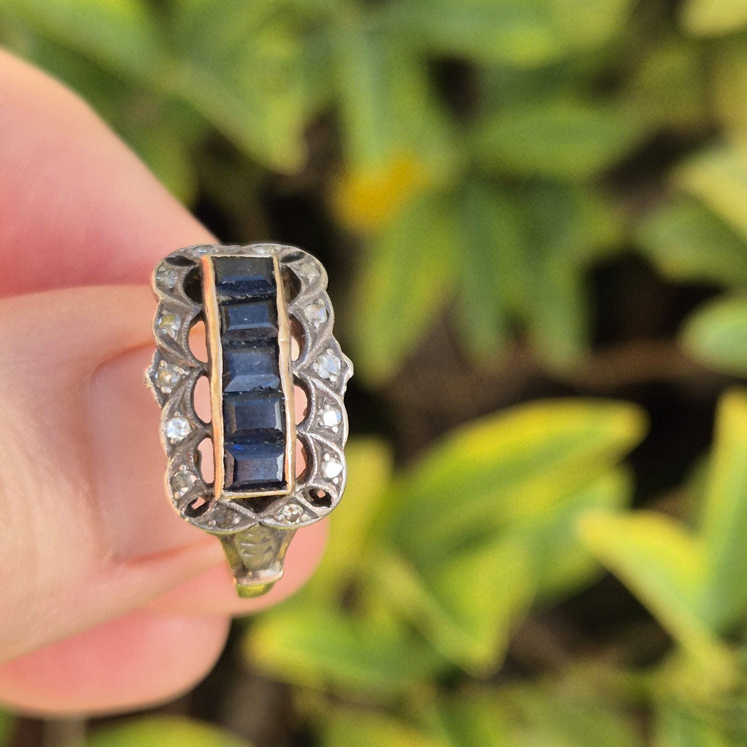 טבעת ספירים יהלומים – תמונה 2