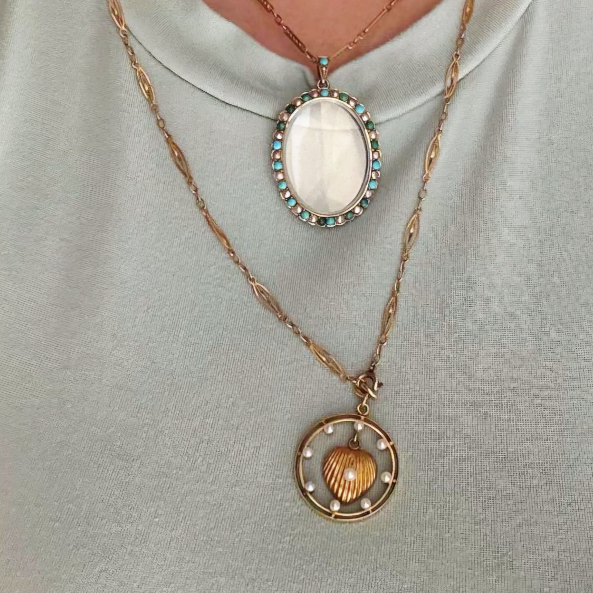 תליון לב עיגול 15 קאראט – תמונה 6