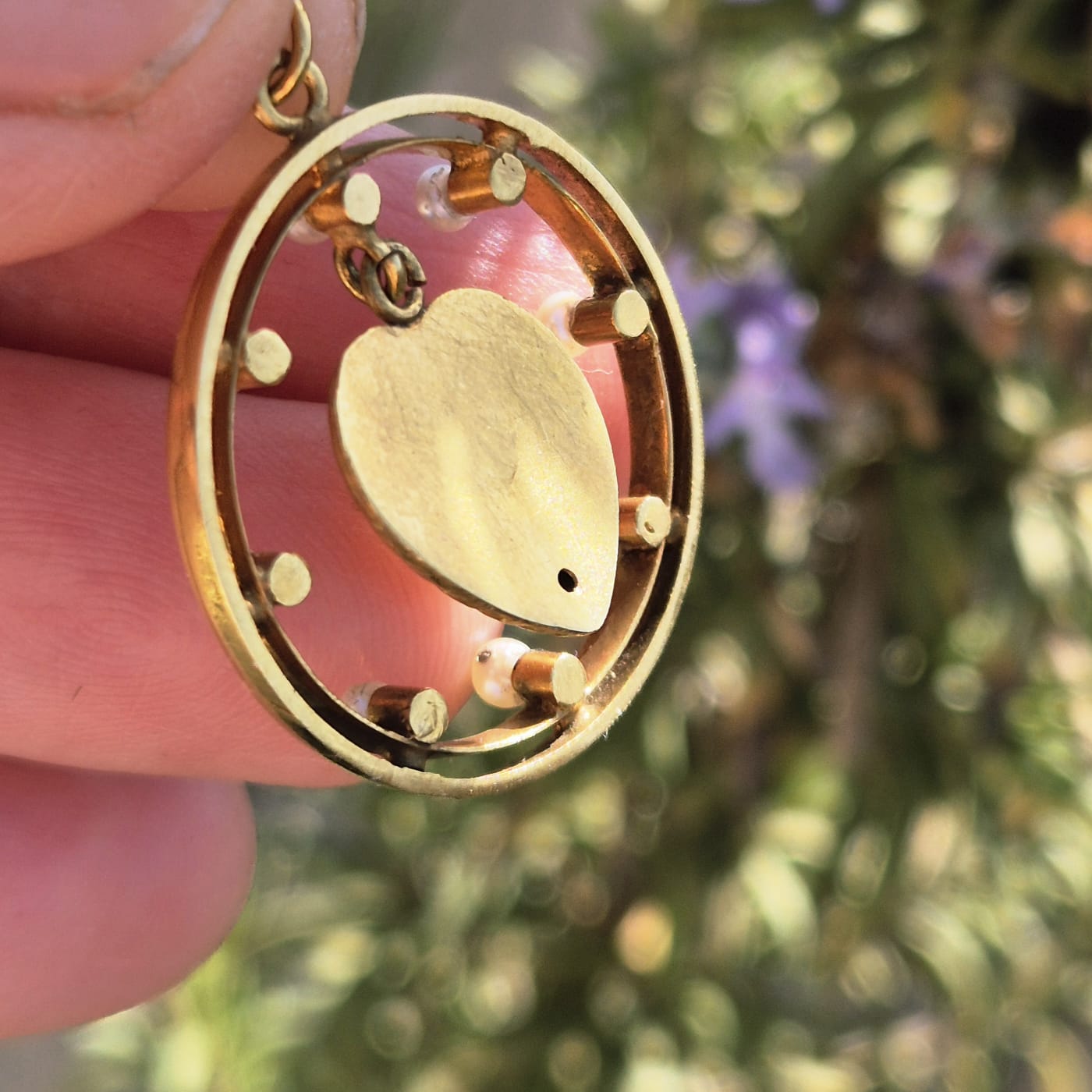 תליון לב עיגול 15 קאראט – תמונה 3