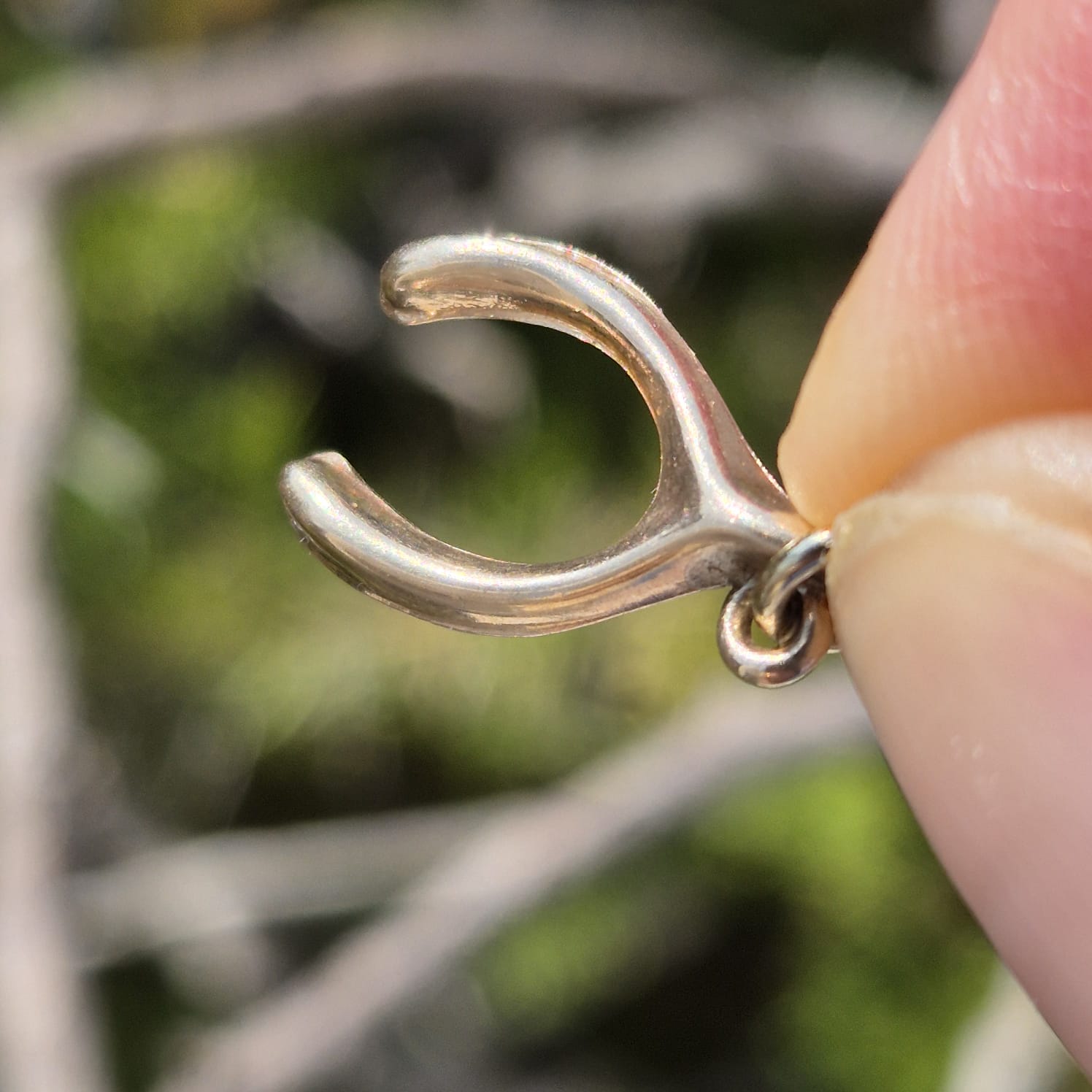 תליון wishbone מזהב – תמונה 2