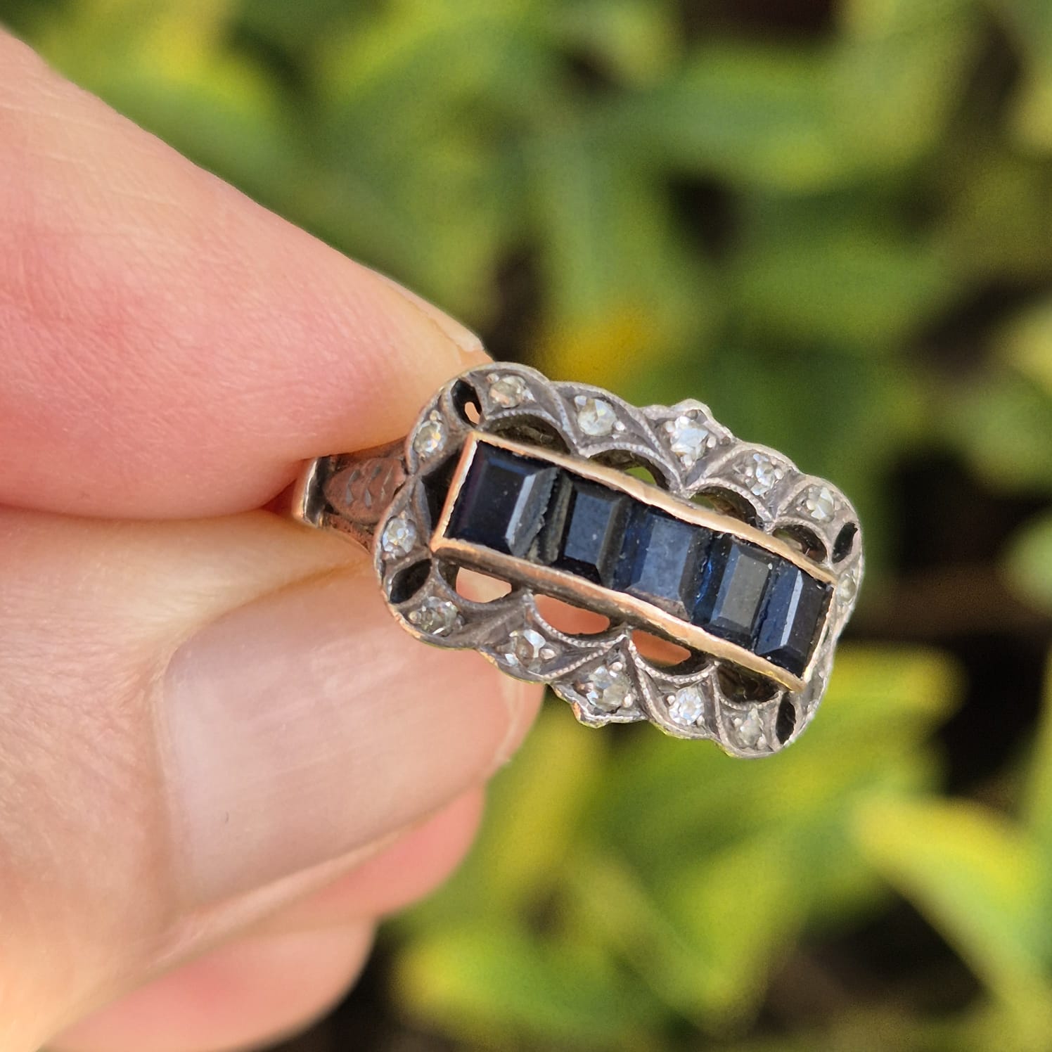 טבעת ספירים יהלומים – תמונה 5