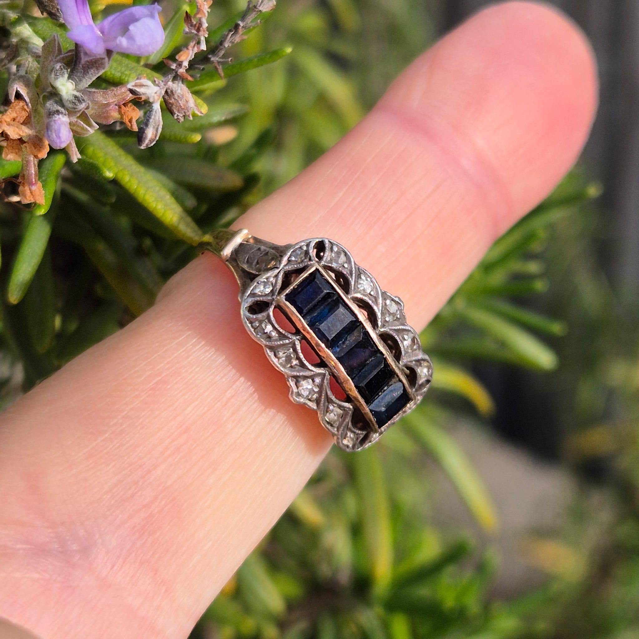 טבעת ספירים יהלומים – תמונה 3