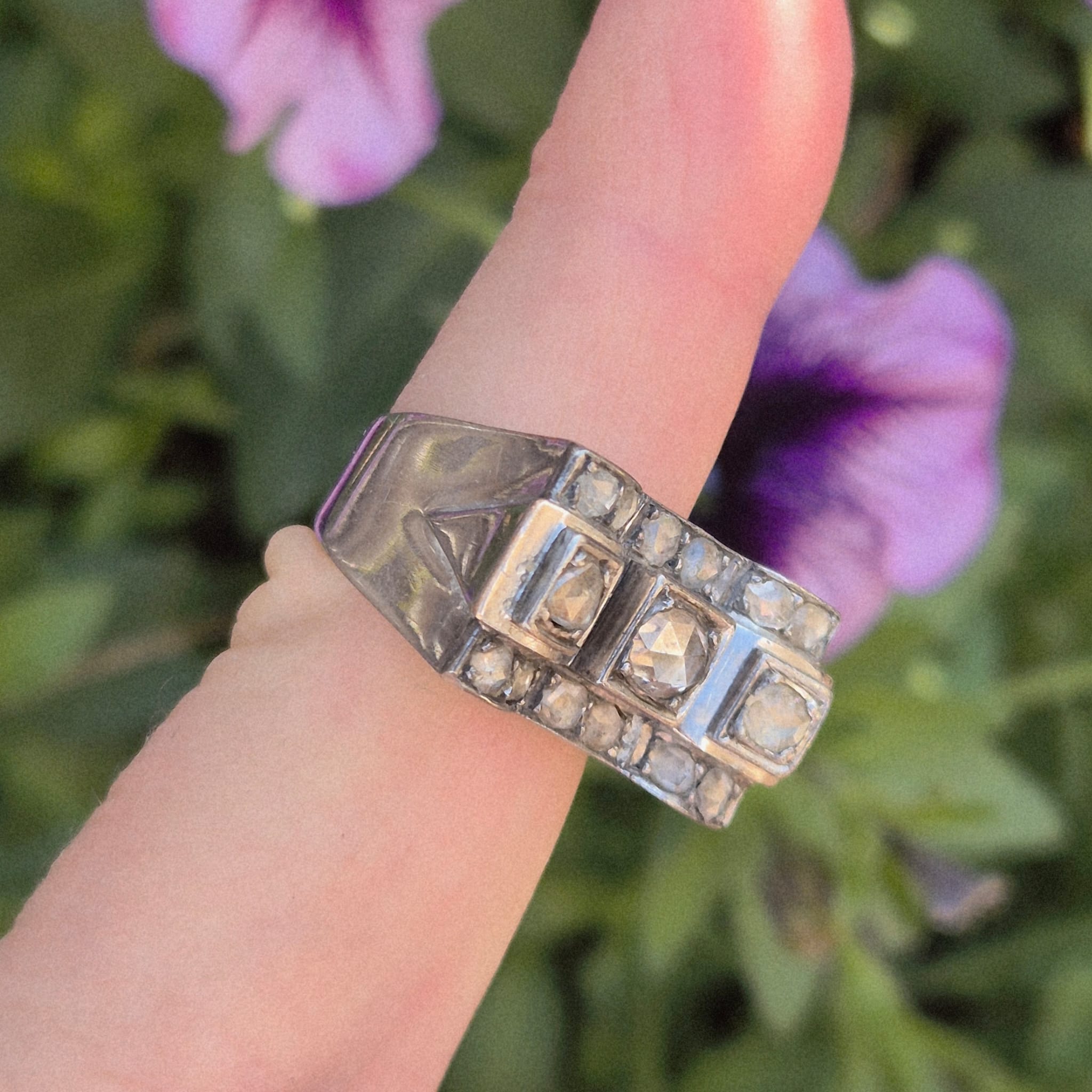 טבעת רטרו יהלומים – תמונה 5