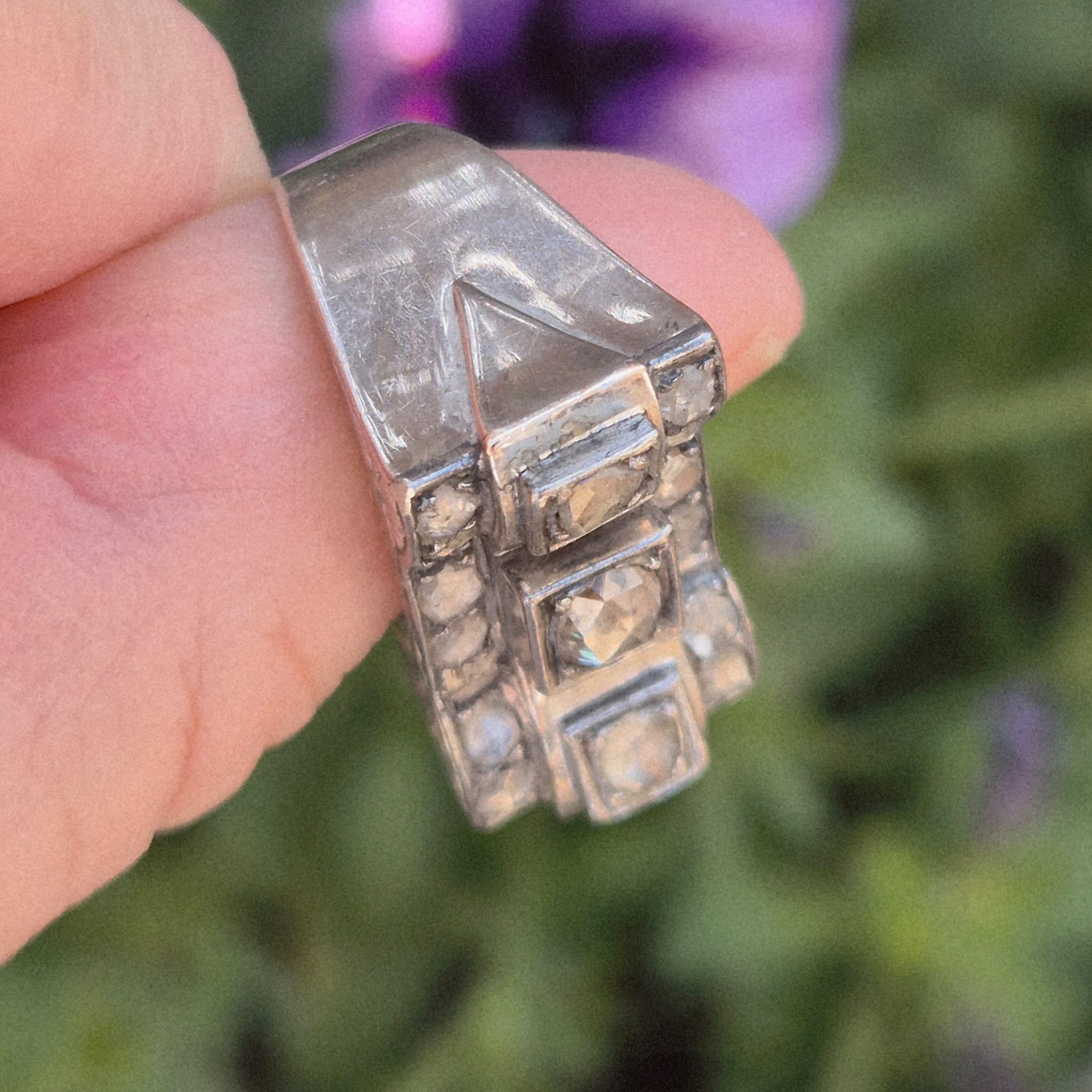 טבעת רטרו יהלומים – תמונה 6