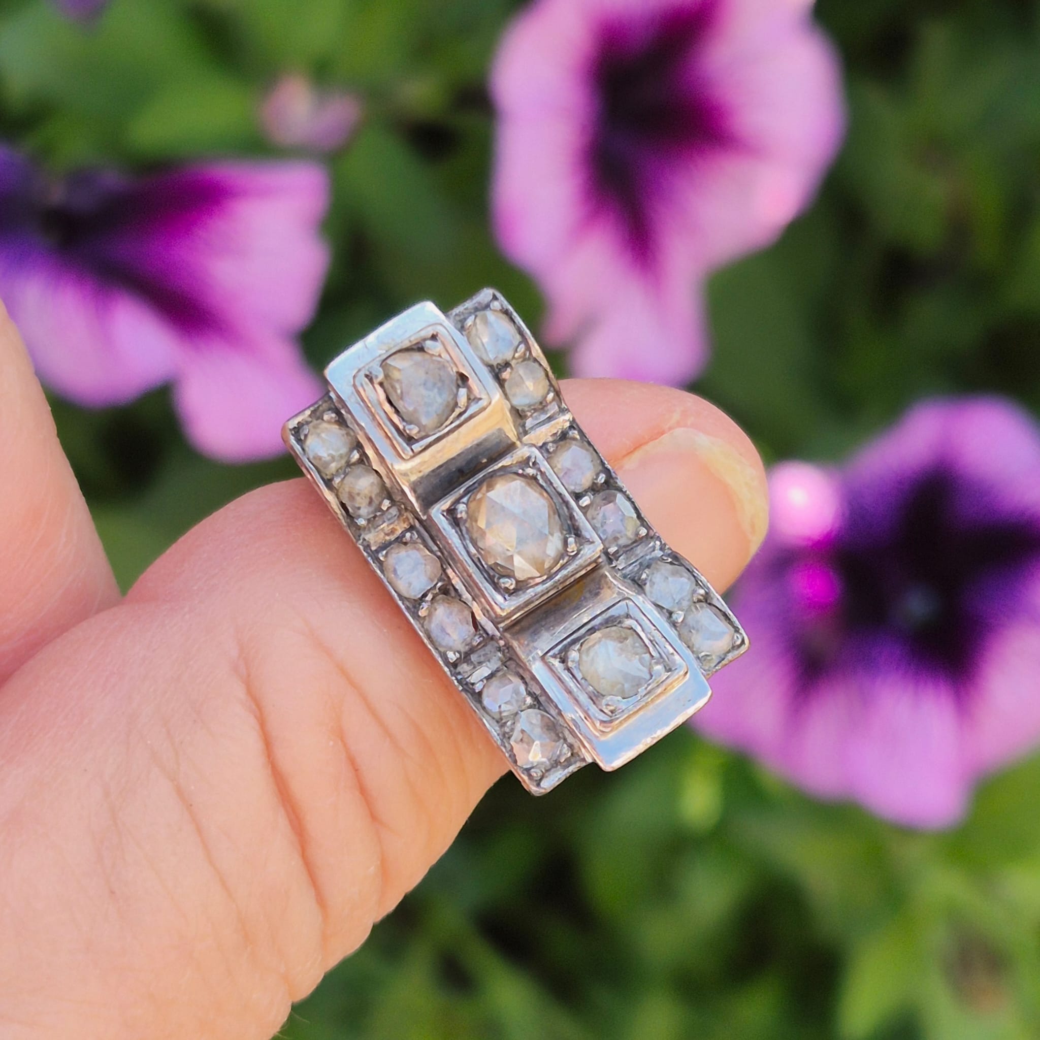 טבעת רטרו יהלומים – תמונה 7