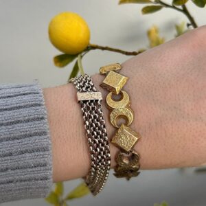 צמיד שרשראות עתיק אנגלי מזהב