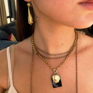 תליון לוקט לב 15 קאראט זהב