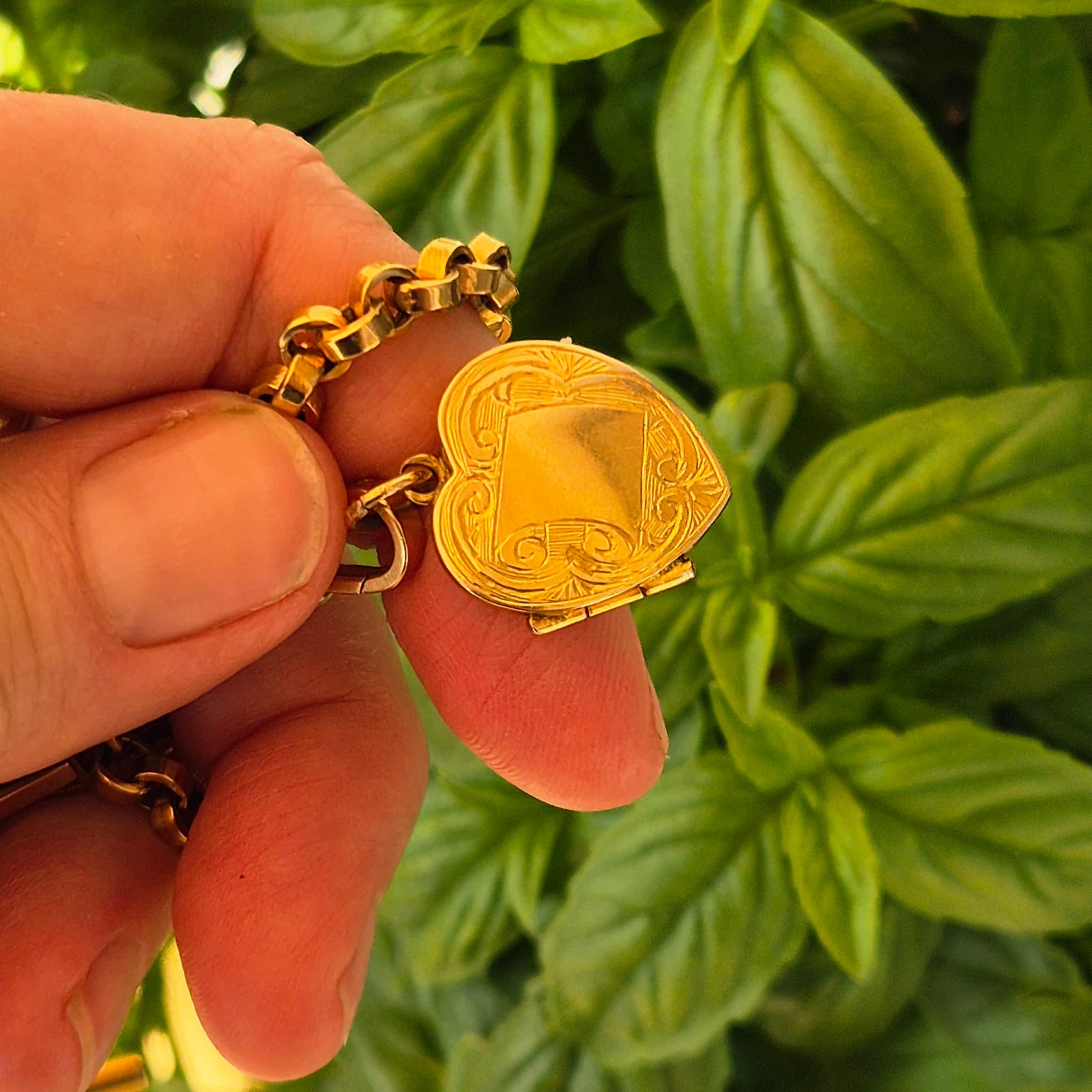 תליון לוקט לב 15 קאראט זהב – תמונה 2