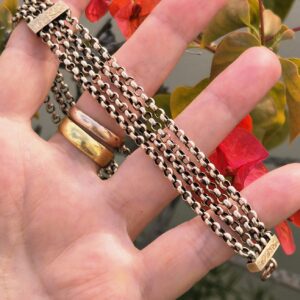 צמיד שרשראות עתיק אנגלי מזהב