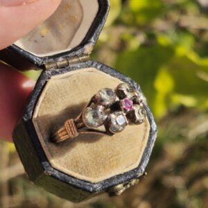 טבעת 15k קרסובריל- chrysoberyl ורובי