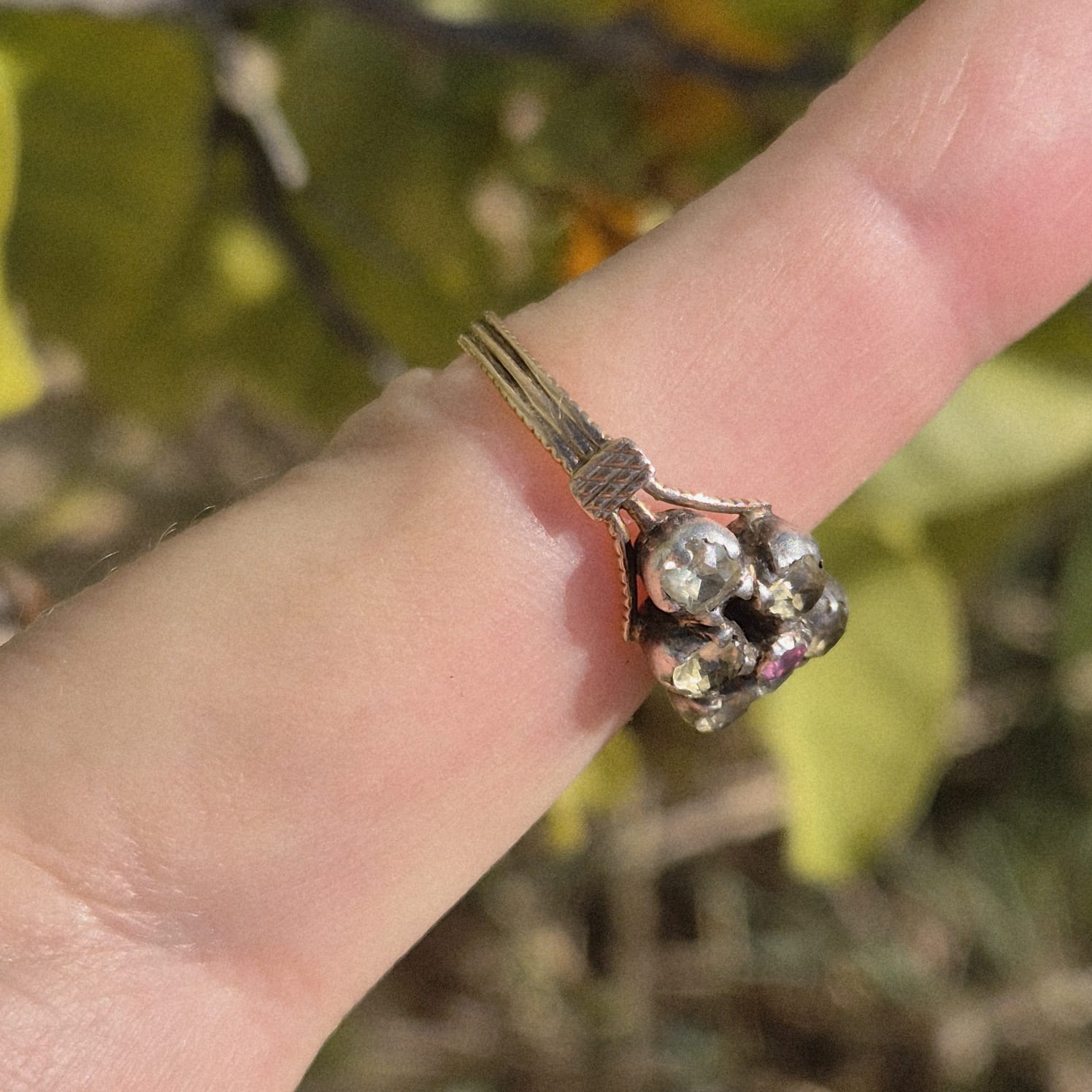 טבעת 15k קרסובריל- chrysoberyl ורובי – תמונה 3