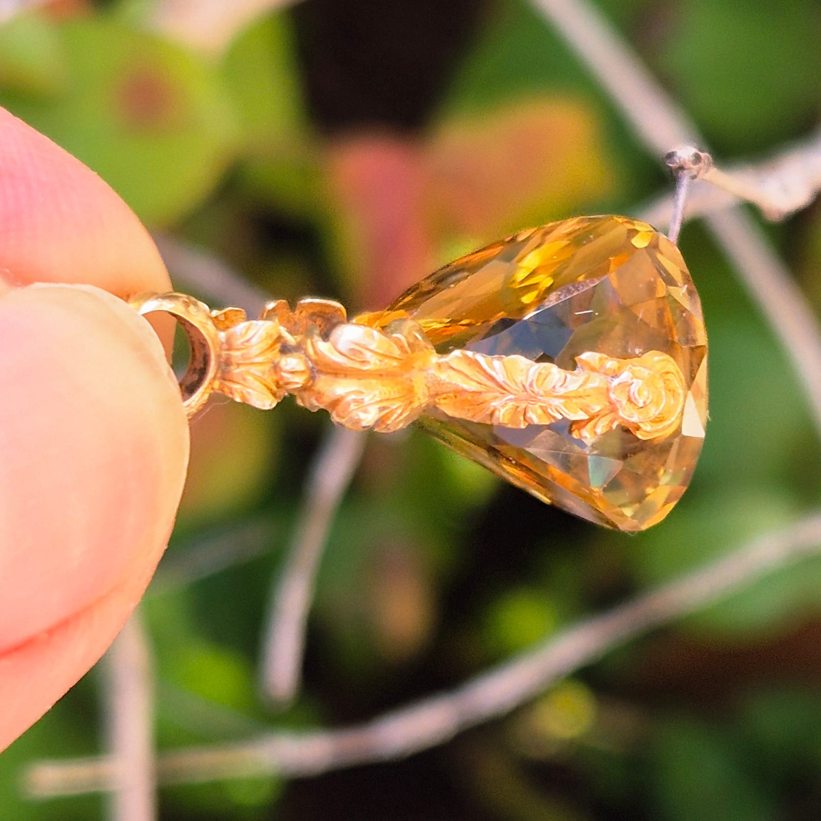 פוב ספינר אנגלי ויקטוריאני עתיק זהב k15 עם אבן ציטרין טבעית – תמונה 4