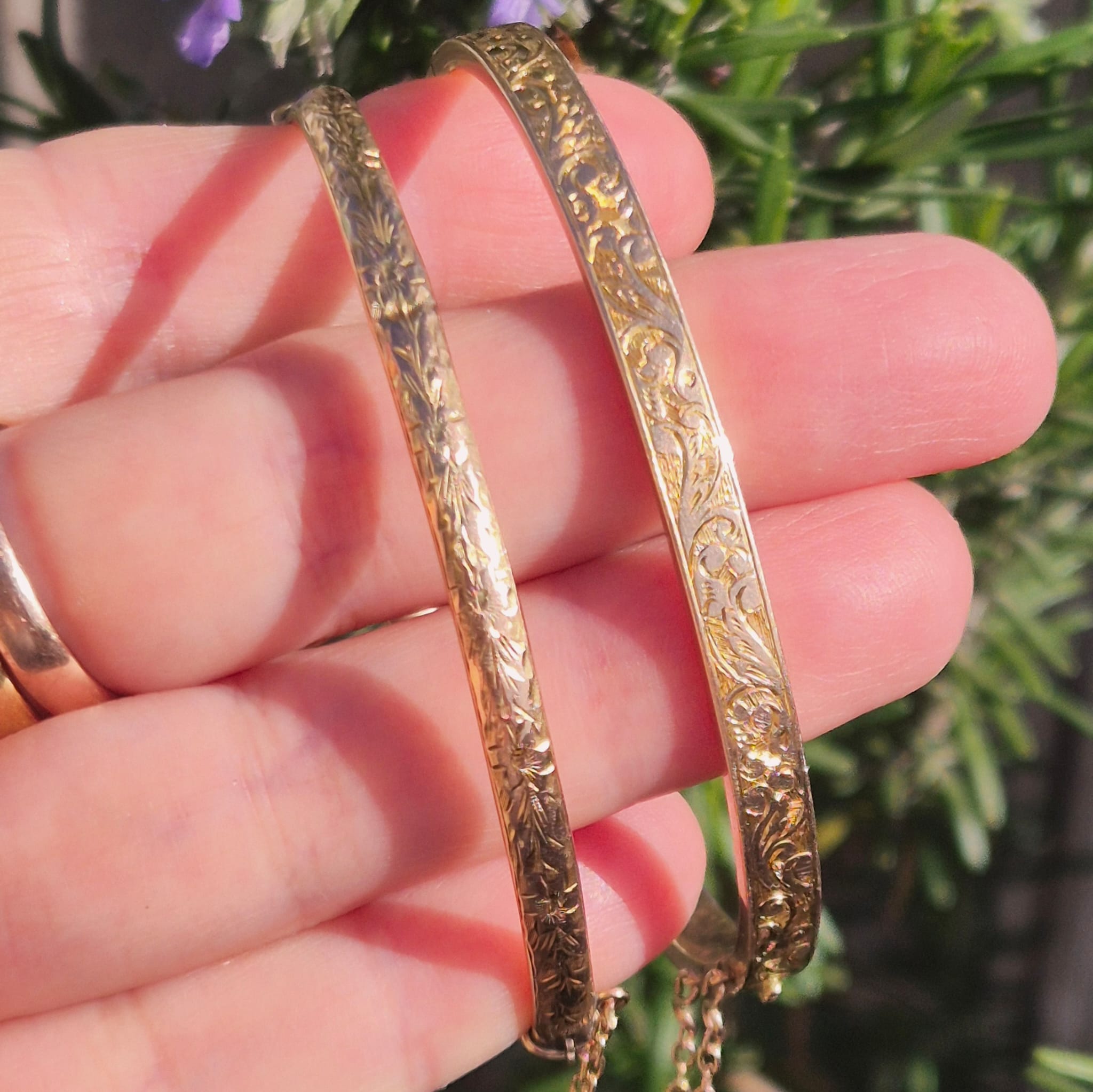 צמיד קשיח עתיק 10k זהב