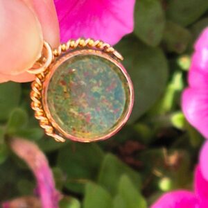 תליון פוב ספינר מזהב קורנליין בלודסטון