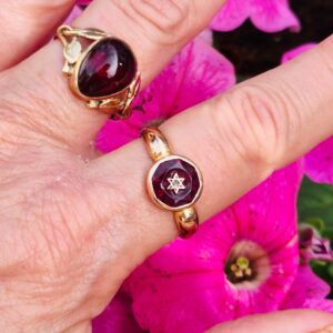 טבעת ויקטוריאנית גרנט יהלום