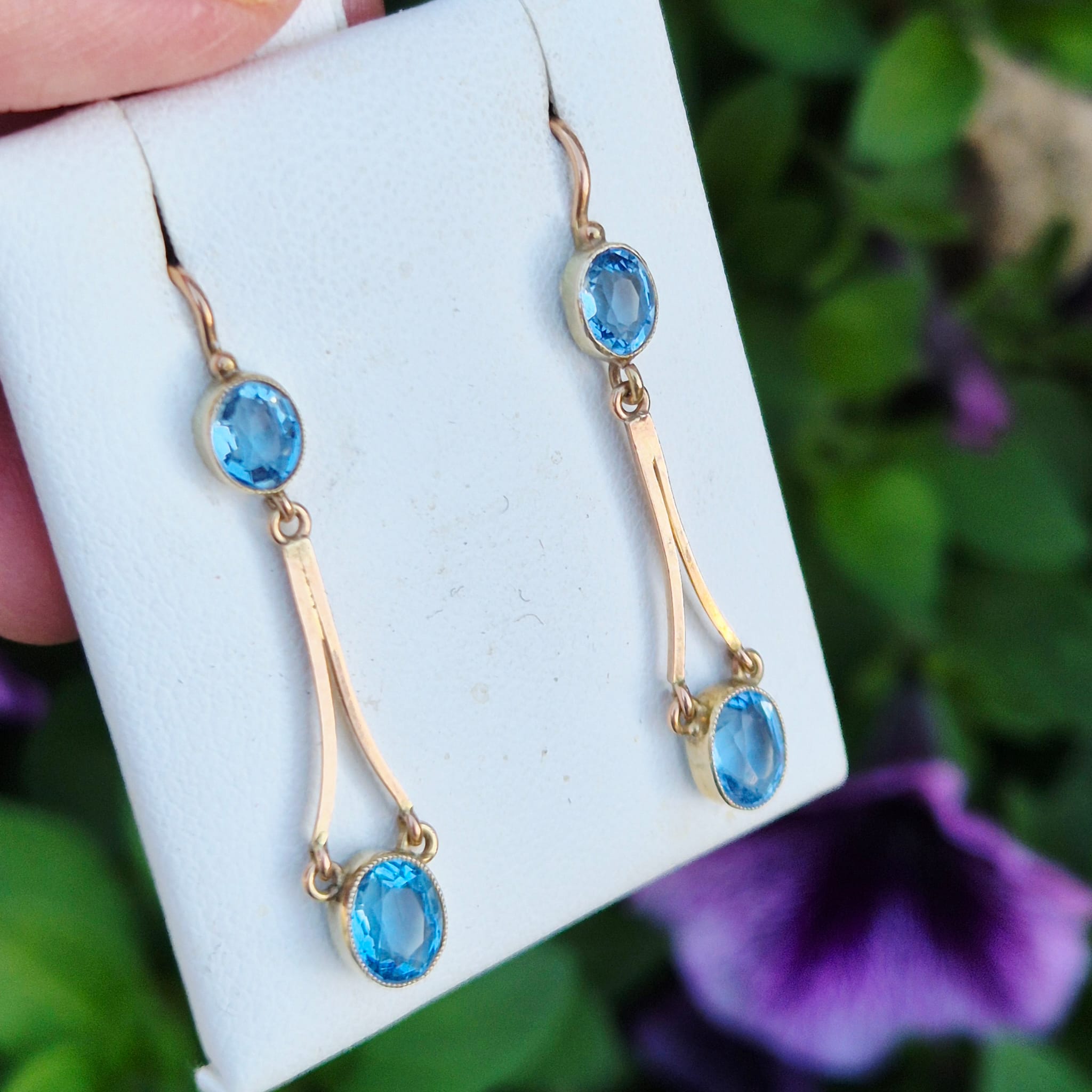 עגילי זהב aqua אקווה מארין מרהיבים – תמונה 5