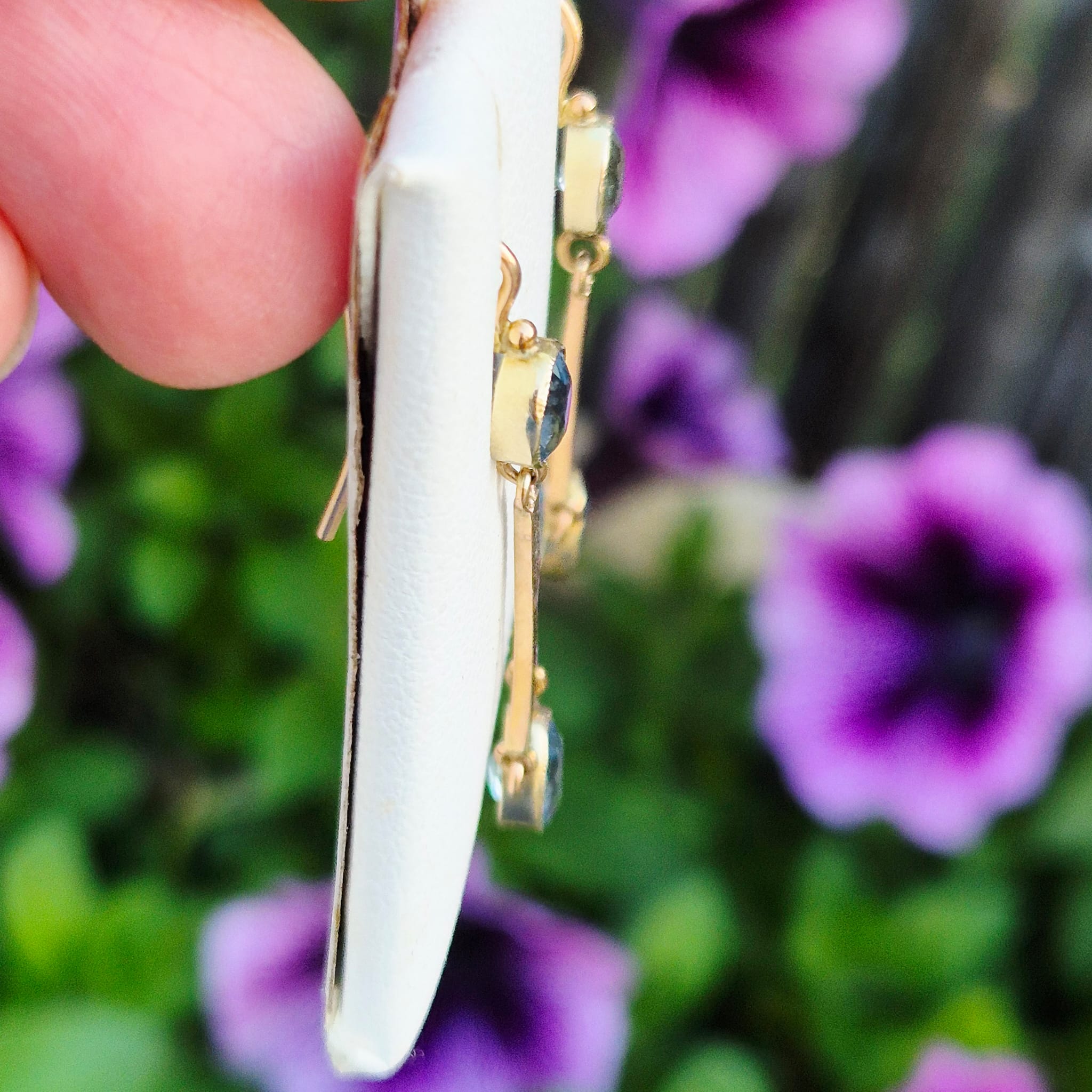 עגילי זהב aqua אקווה מארין מרהיבים – תמונה 4