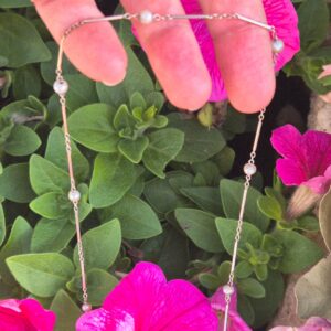 שרשרת זהב צרפתית עתיקה פנינים