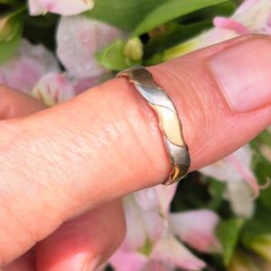 טבעת מיוחדת זהב 18 קאראט וכסף