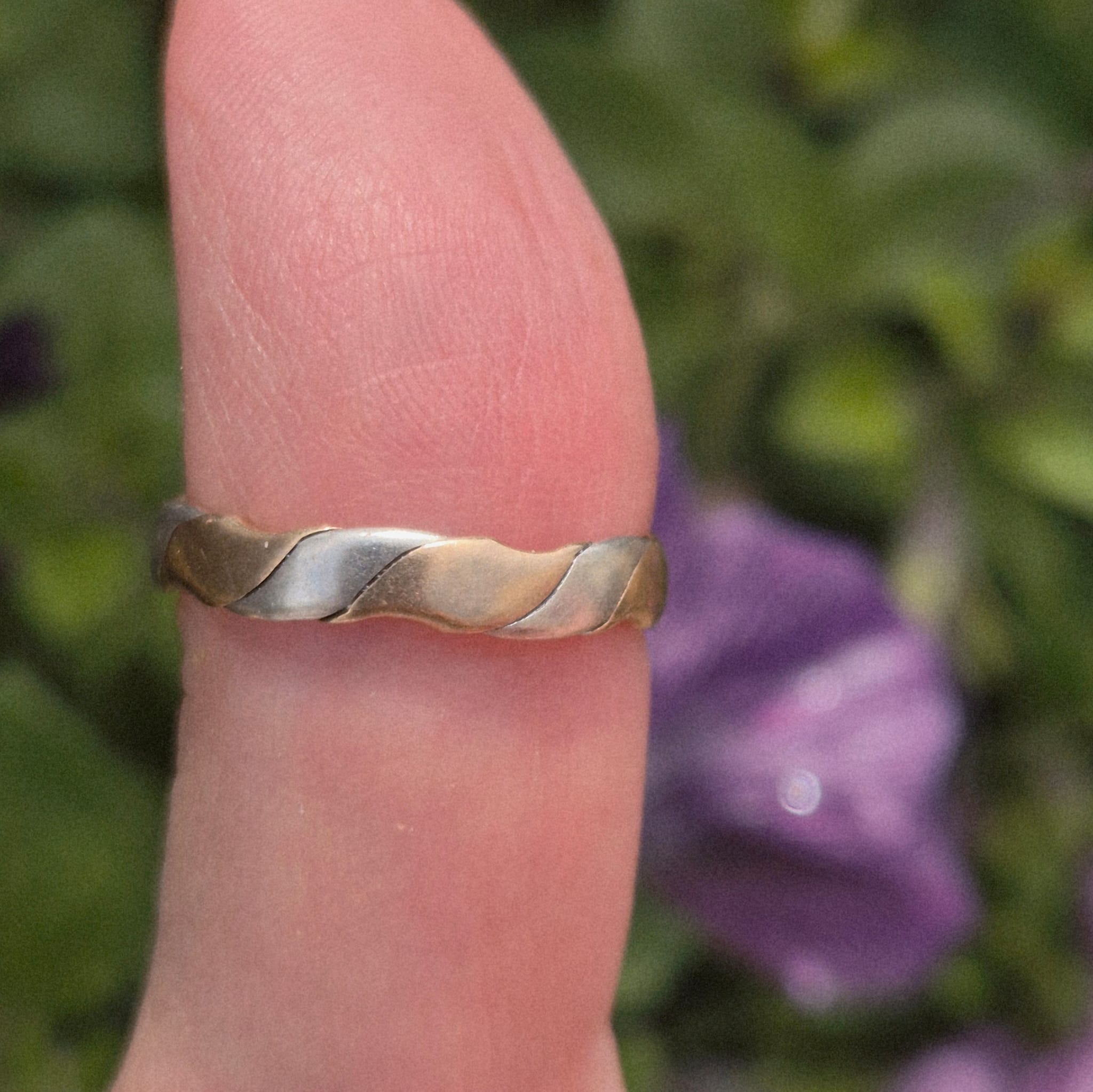 טבעת מיוחדת זהב 18 קאראט וכסף – תמונה 6