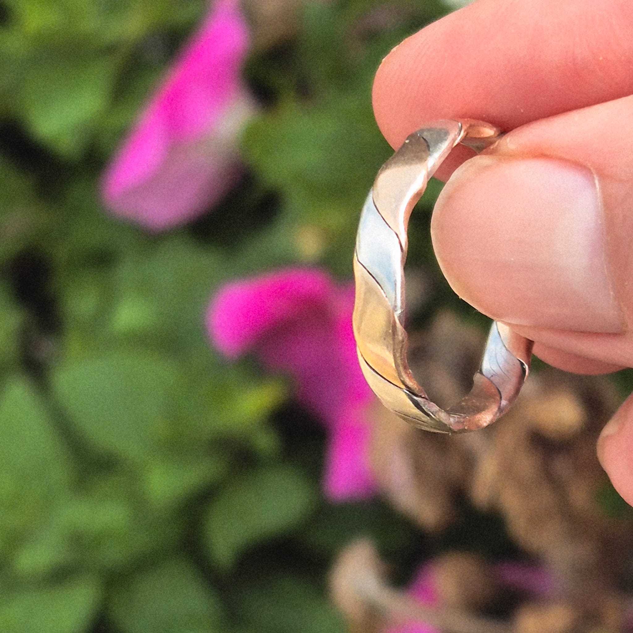 טבעת מיוחדת זהב 18 קאראט וכסף – תמונה 5