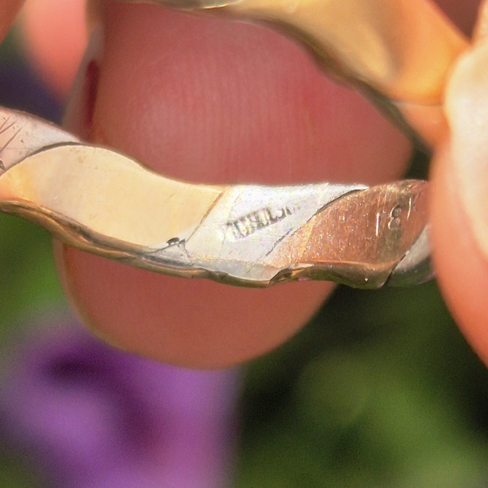 טבעת מיוחדת זהב 18 קאראט וכסף – תמונה 4