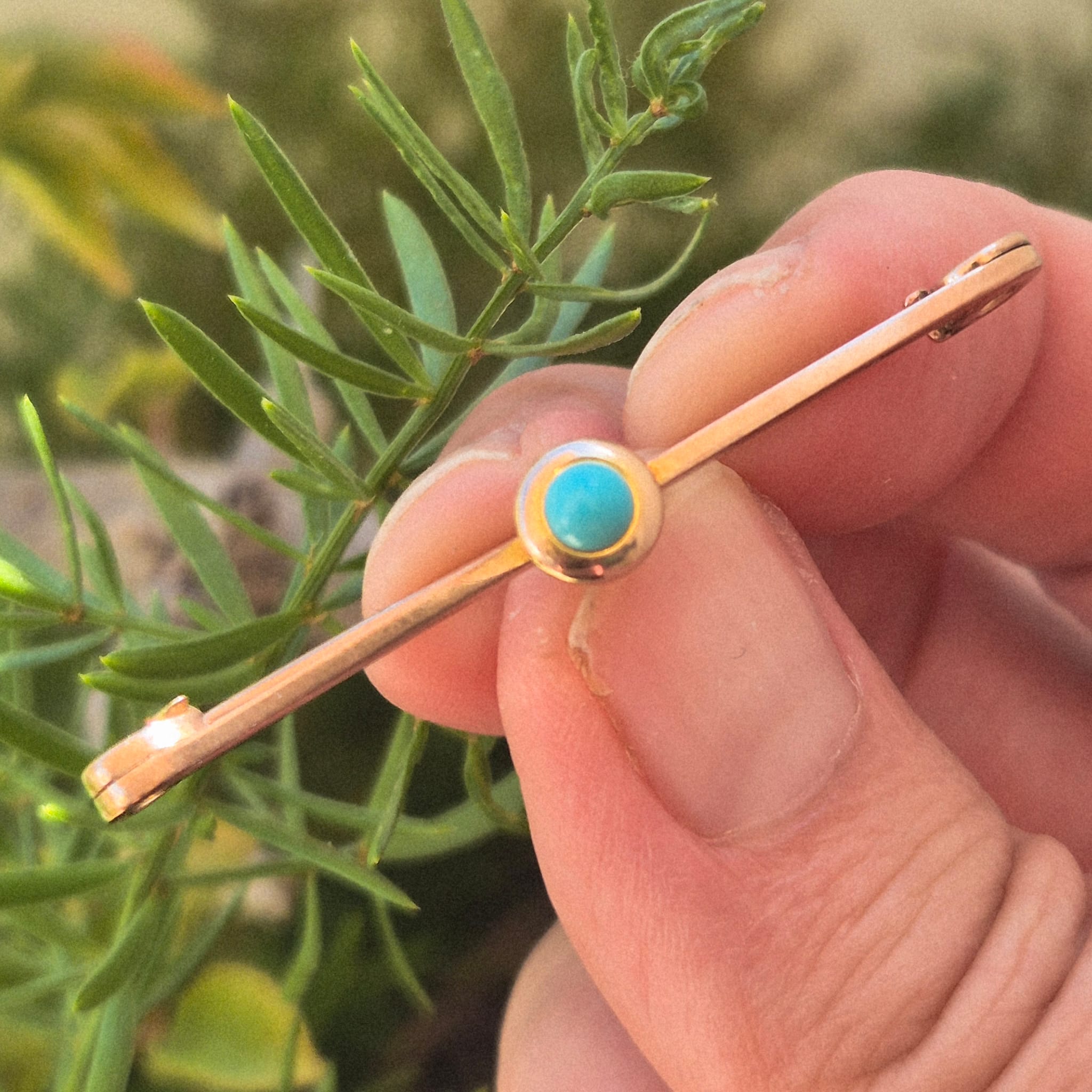 סיכת bar brooch זהב טורקיז – תמונה 6