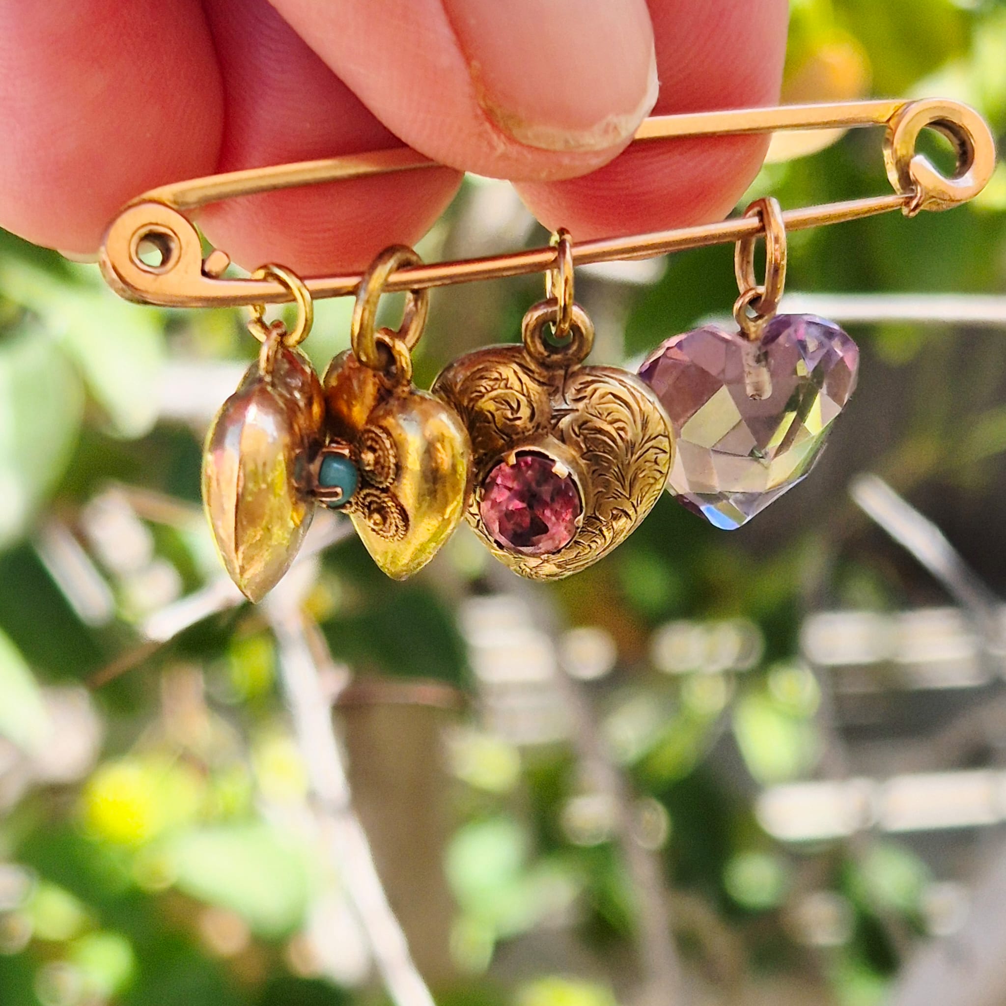 סיכת bar brooch זהב טורקיז – תמונה 5