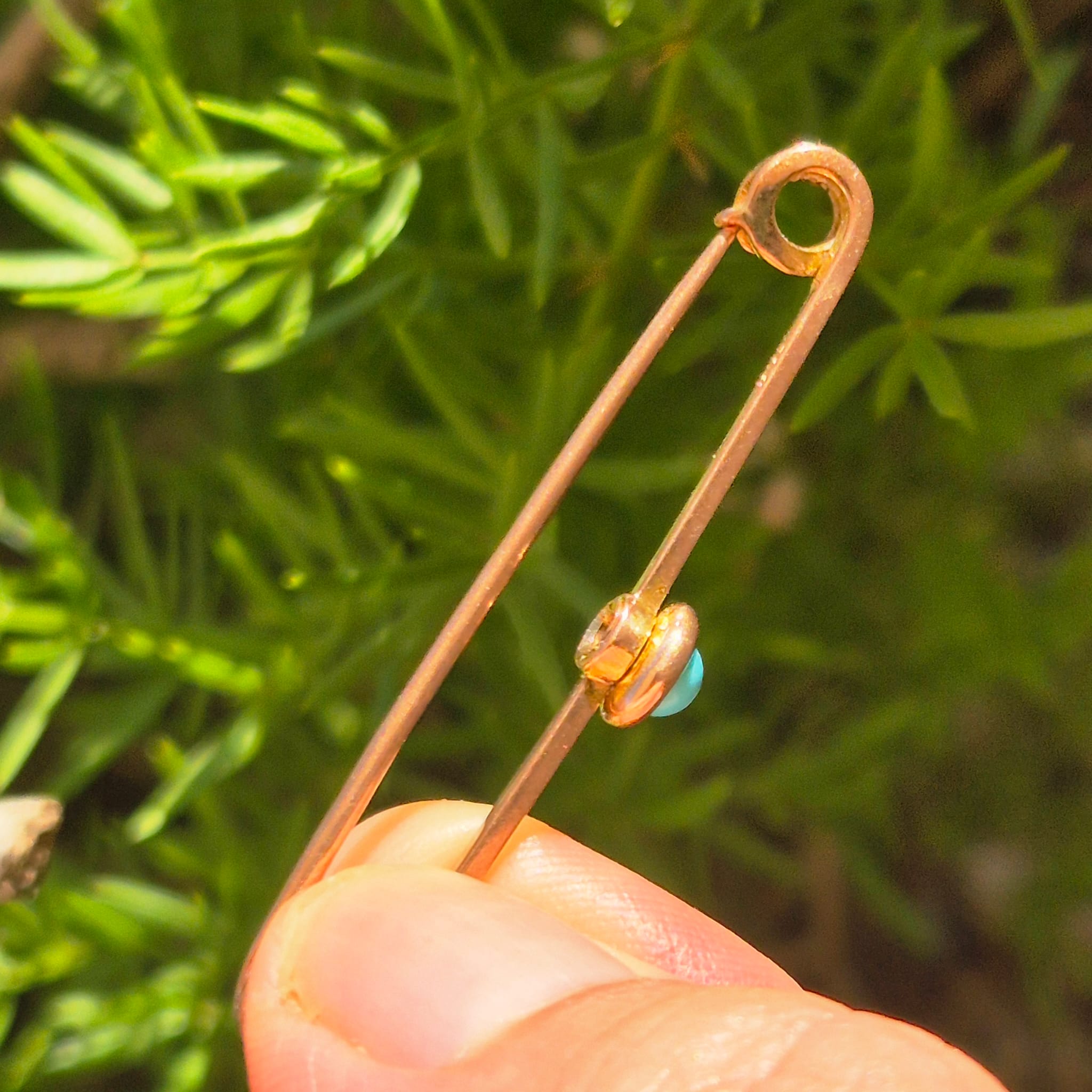 סיכת bar brooch זהב טורקיז – תמונה 3